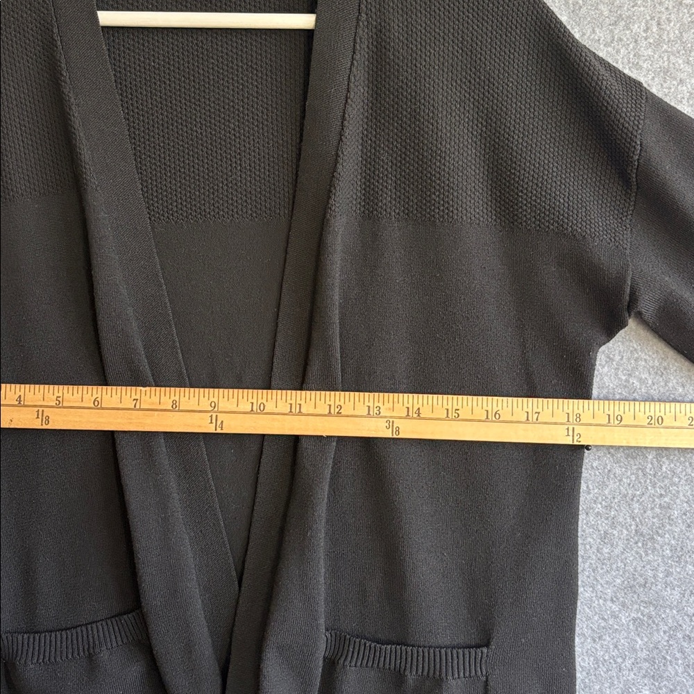 Time and Tru Knit Open Front Sweater M Black - Picture 5 of 8